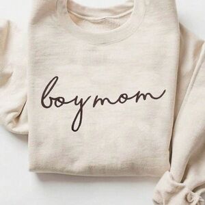 SHEIN Cream 'Boy Mom' Sweater